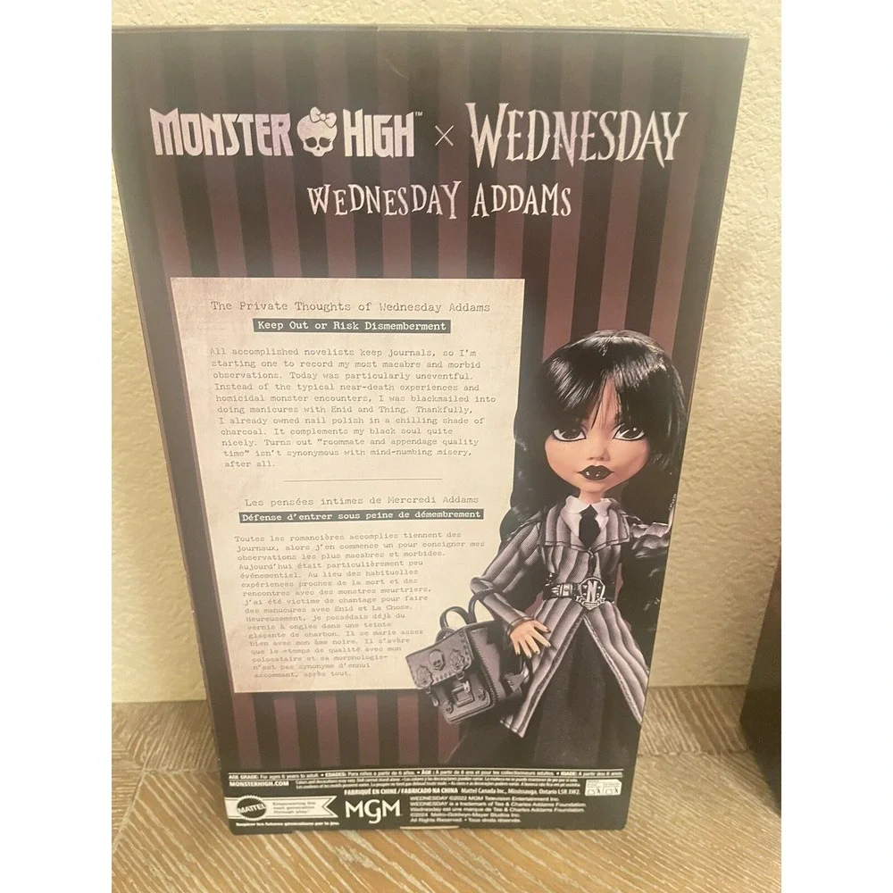 WEDNESDAY ADDAMS MONSTER HIGH X WEDNESDAY DOLL Netflix In Hand Ships fast